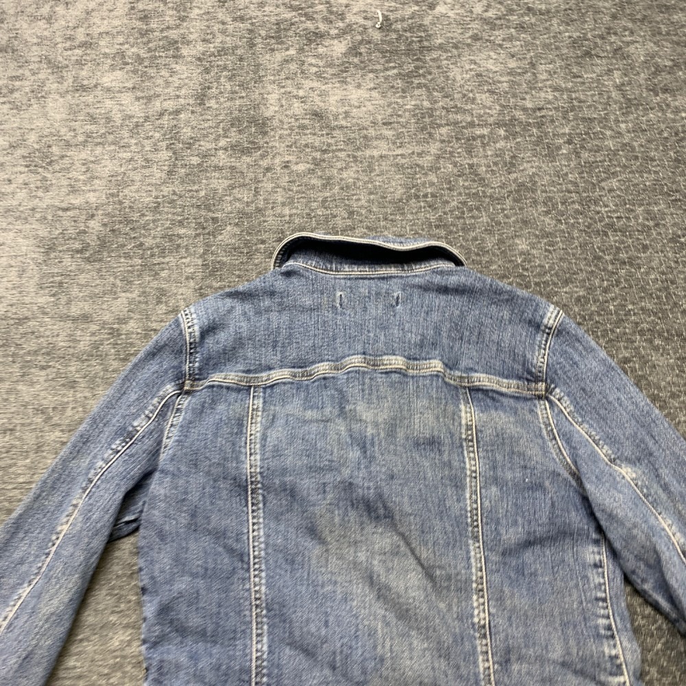 Geoffrey Beene Sport Trucker Jacket Womens 4 Blue Denim Cotton Stretch Outdoor - Picture 14 of 14